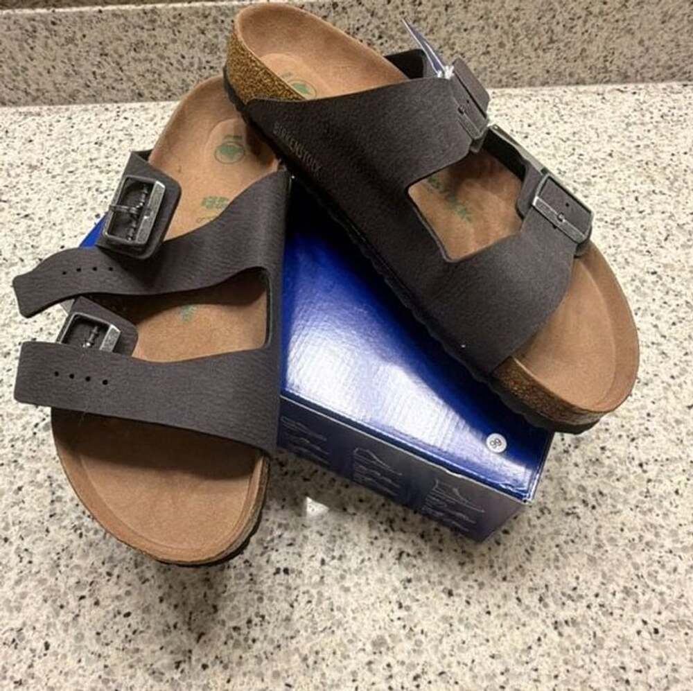 Birkenstock Arizona Vegan Sandals Desert Dust Black